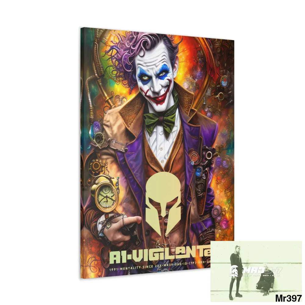 Canvas Gallery Wraps A1vigilante Steampunk Joker Hearts Tribal Fractal Canvas