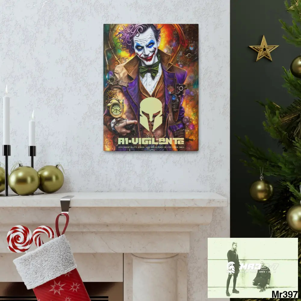 Canvas Gallery Wraps A1vigilante Steampunk Joker Hearts Tribal Fractal Canvas