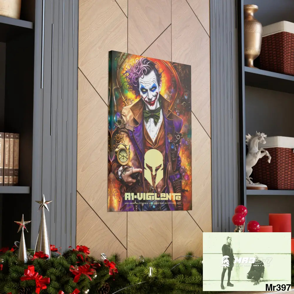 Canvas Gallery Wraps A1vigilante Steampunk Joker Hearts Tribal Fractal Canvas