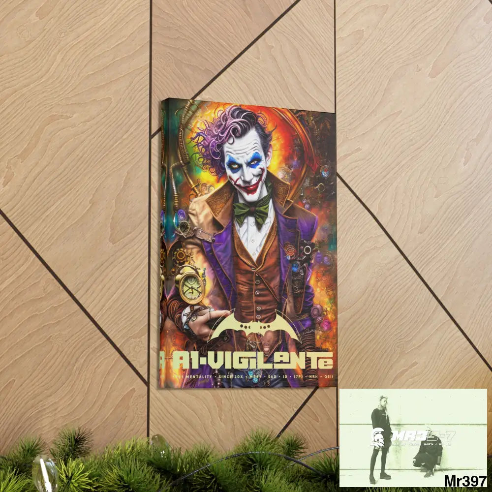 Canvas Gallery Wraps A1vigilante Steampunk Joker Hearts Tribal Fractal Canvas