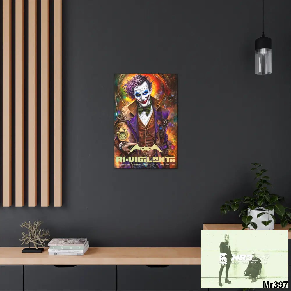 Canvas Gallery Wraps A1vigilante Steampunk Joker Hearts Tribal Fractal Canvas