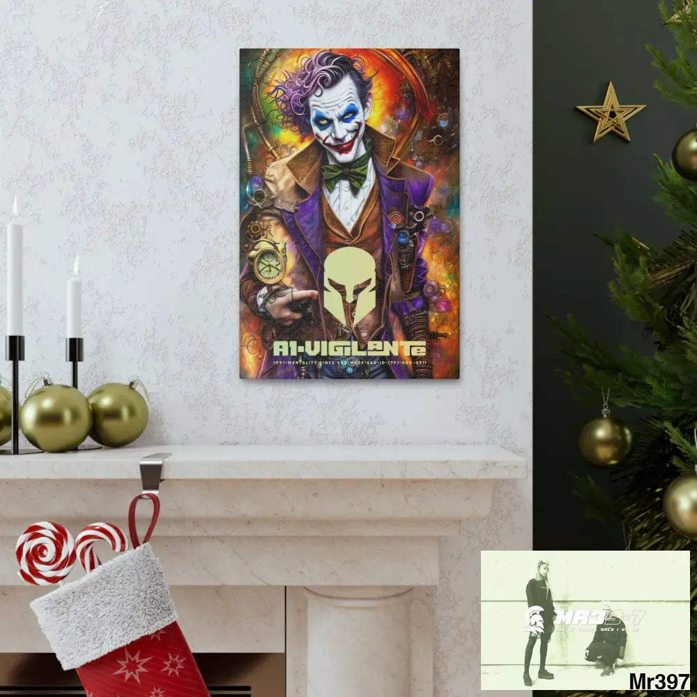 Canvas Gallery Wraps A1vigilante Steampunk Joker Hearts Tribal Fractal Canvas