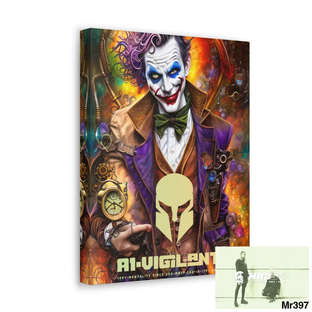 Canvas Gallery Wraps A1vigilante Steampunk Joker Hearts Tribal Fractal Canvas