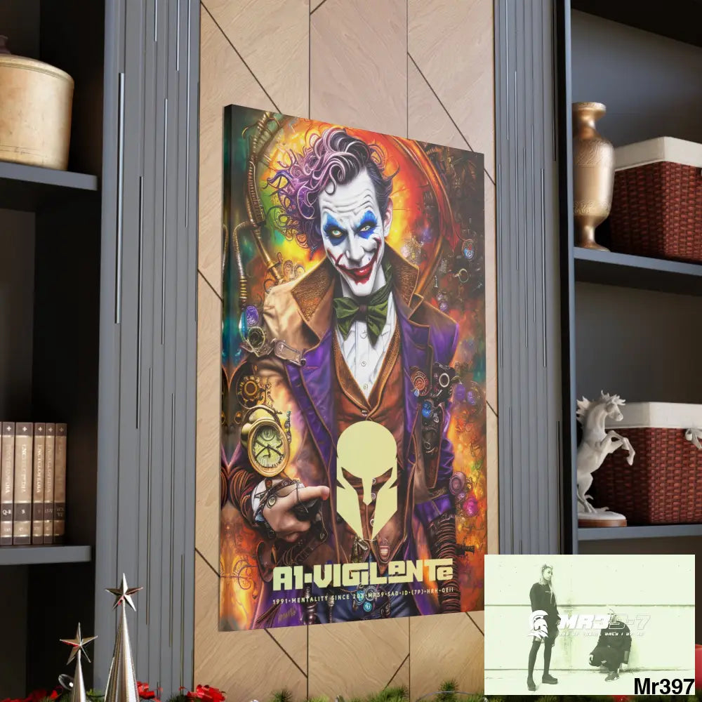 Canvas Gallery Wraps A1vigilante Steampunk Joker Hearts Tribal Fractal Canvas