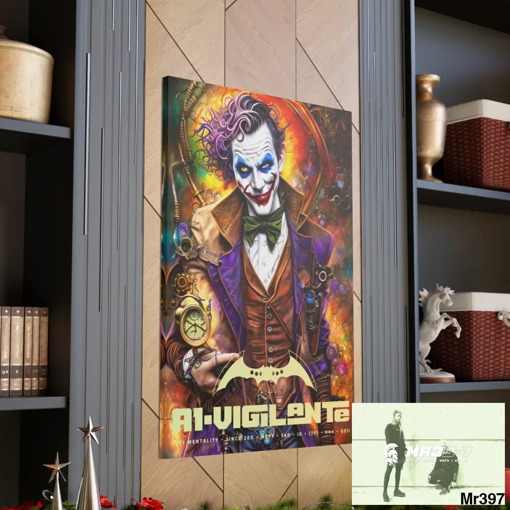 Canvas Gallery Wraps A1vigilante Steampunk Joker Hearts Tribal Fractal Canvas
