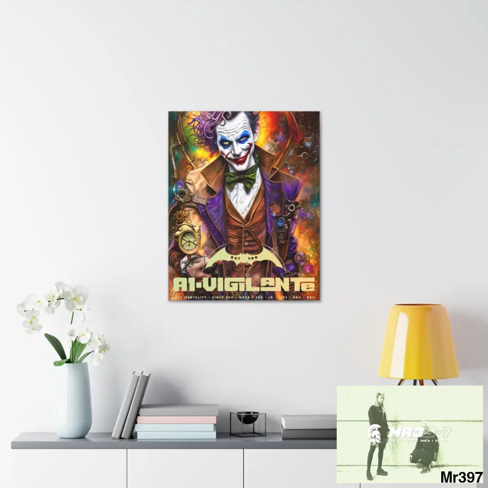 Canvas Gallery Wraps A1vigilante Steampunk Joker Hearts Tribal Fractal Canvas