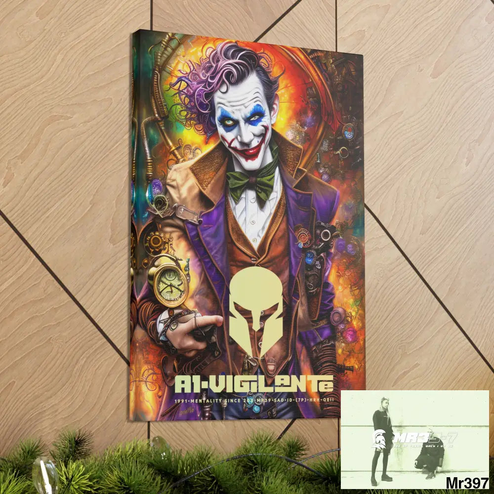 Canvas Gallery Wraps A1vigilante Steampunk Joker Hearts Tribal Fractal Canvas