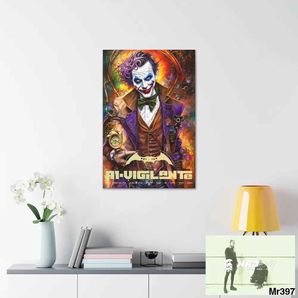 Canvas Gallery Wraps A1vigilante Steampunk Joker Hearts Tribal Fractal Canvas