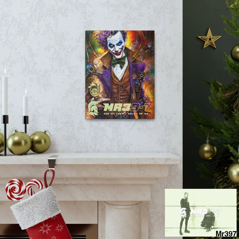 Canvas Gallery Wraps MR39 Steampunk Joker Hearts Tribal Fractal Canvas