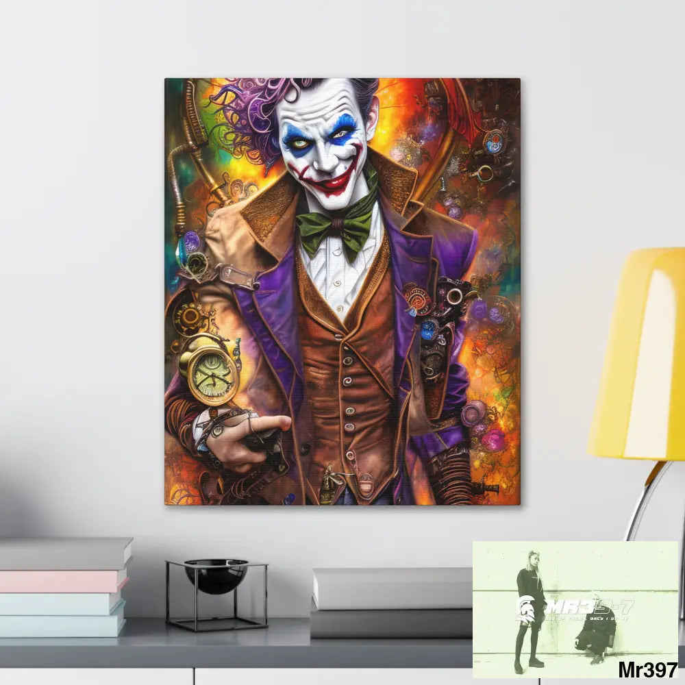 Canvas Gallery Wraps MR39 Steampunk Joker Hearts Tribal Fractal Canvas