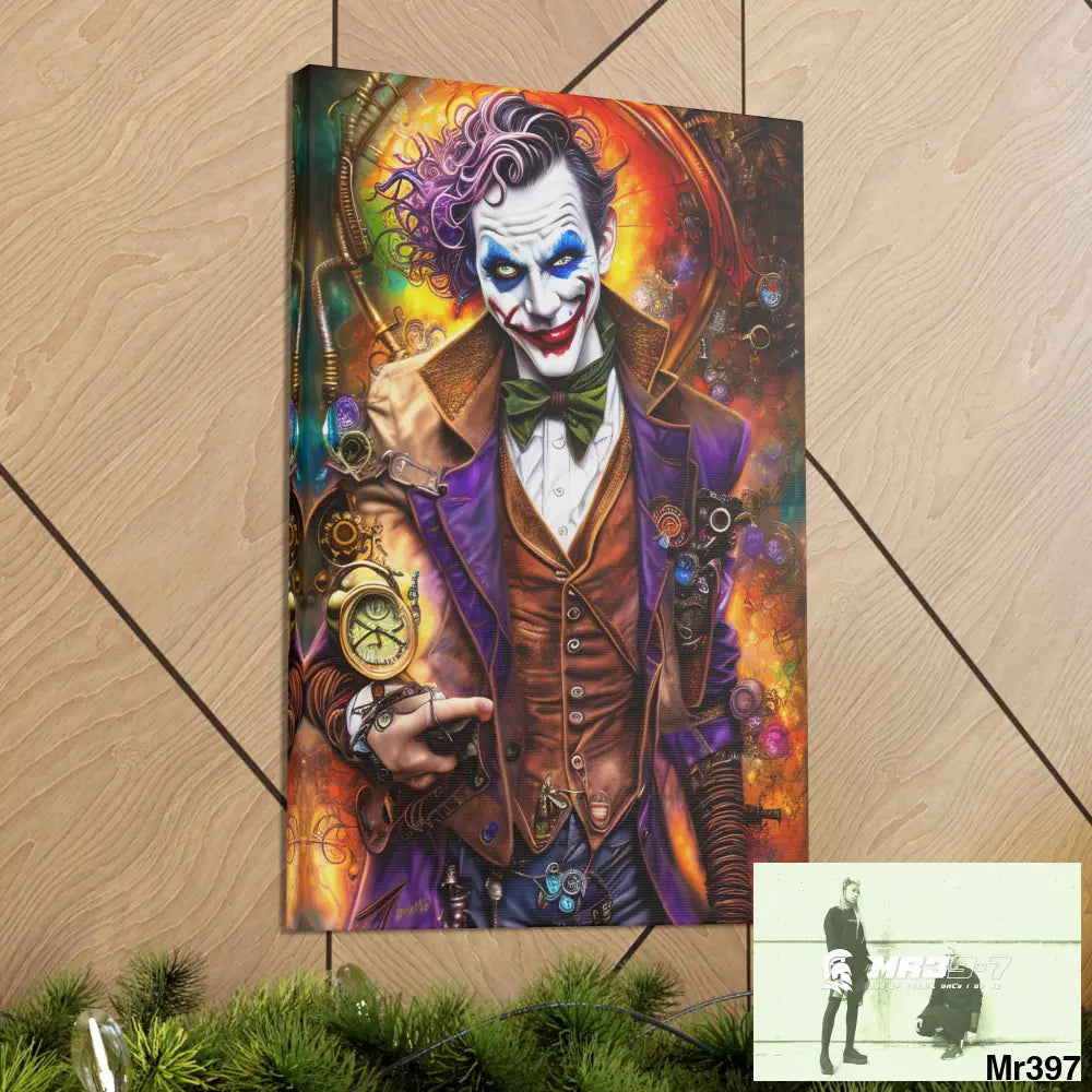 Canvas Gallery Wraps MR39 Steampunk Joker Hearts Tribal Fractal Canvas