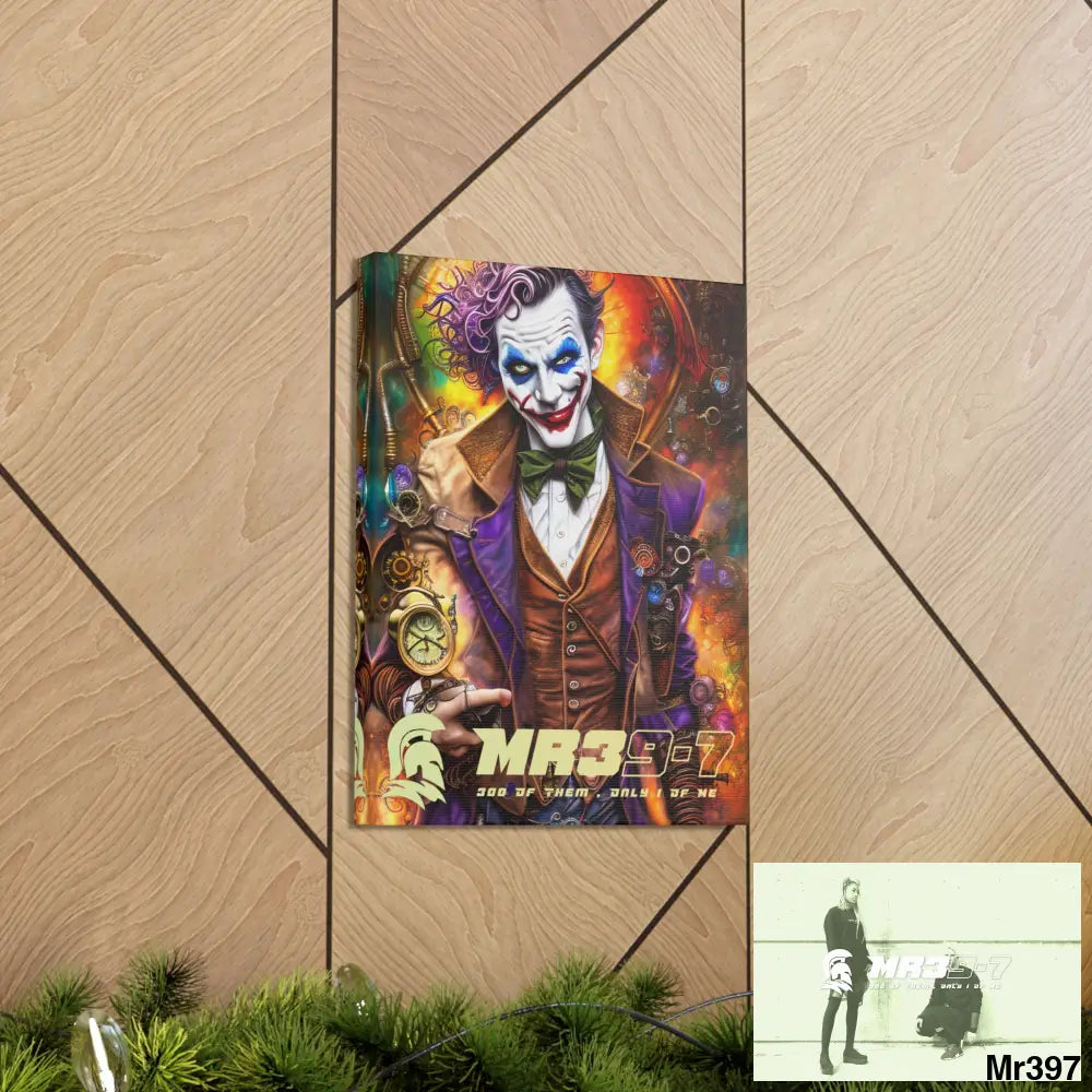 Canvas Gallery Wraps MR39 Steampunk Joker Hearts Tribal Fractal Canvas