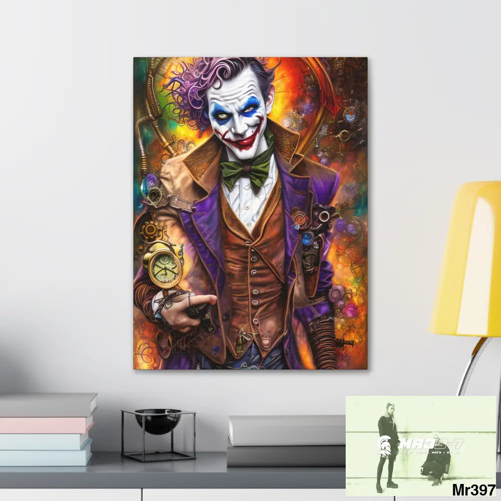 Canvas Gallery Wraps MR39 Steampunk Joker Hearts Tribal Fractal Canvas