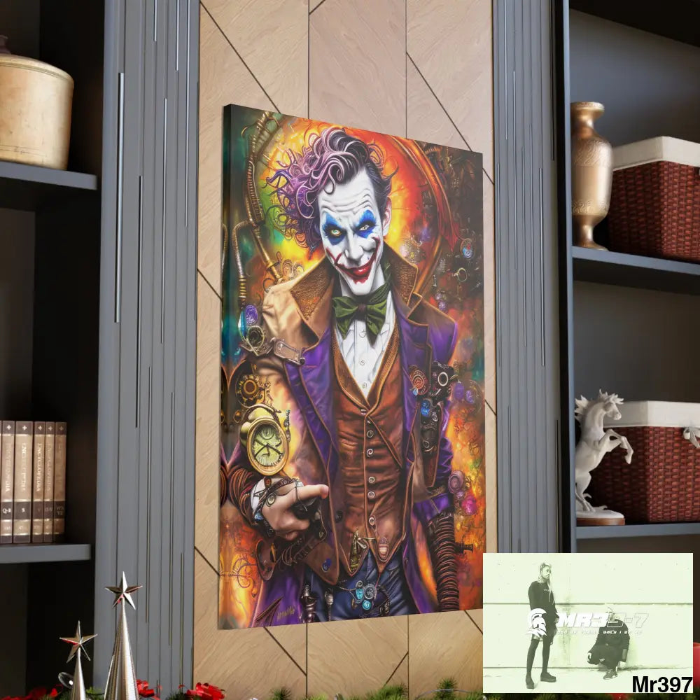 Canvas Gallery Wraps MR39 Steampunk Joker Hearts Tribal Fractal Canvas