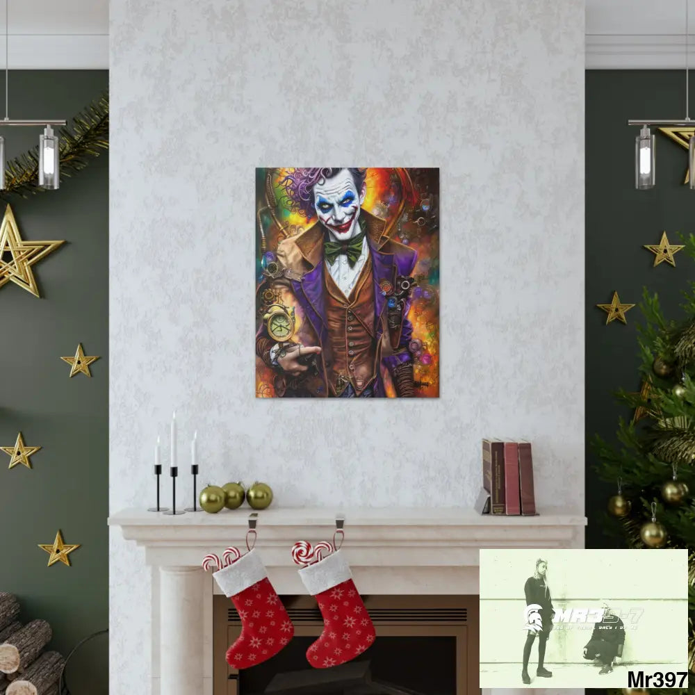 Canvas Gallery Wraps MR39 Steampunk Joker Hearts Tribal Fractal Canvas
