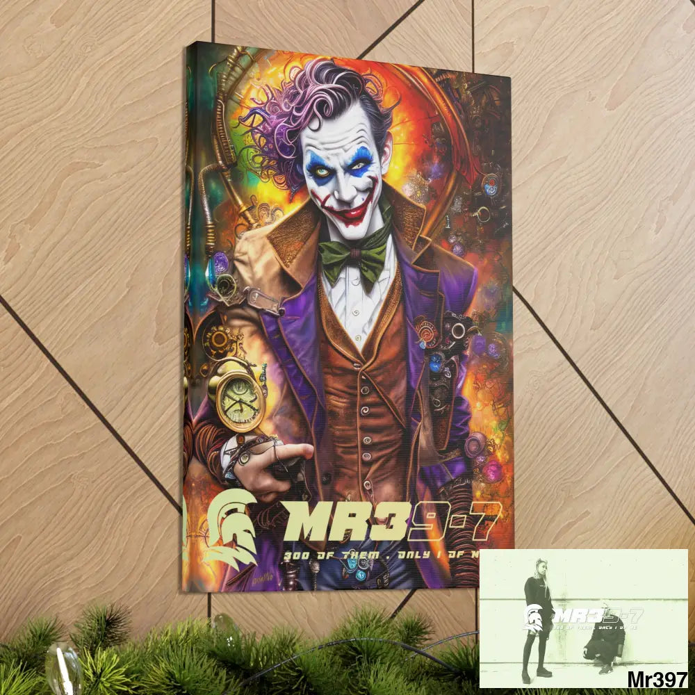 Canvas Gallery Wraps MR39 Steampunk Joker Hearts Tribal Fractal Canvas