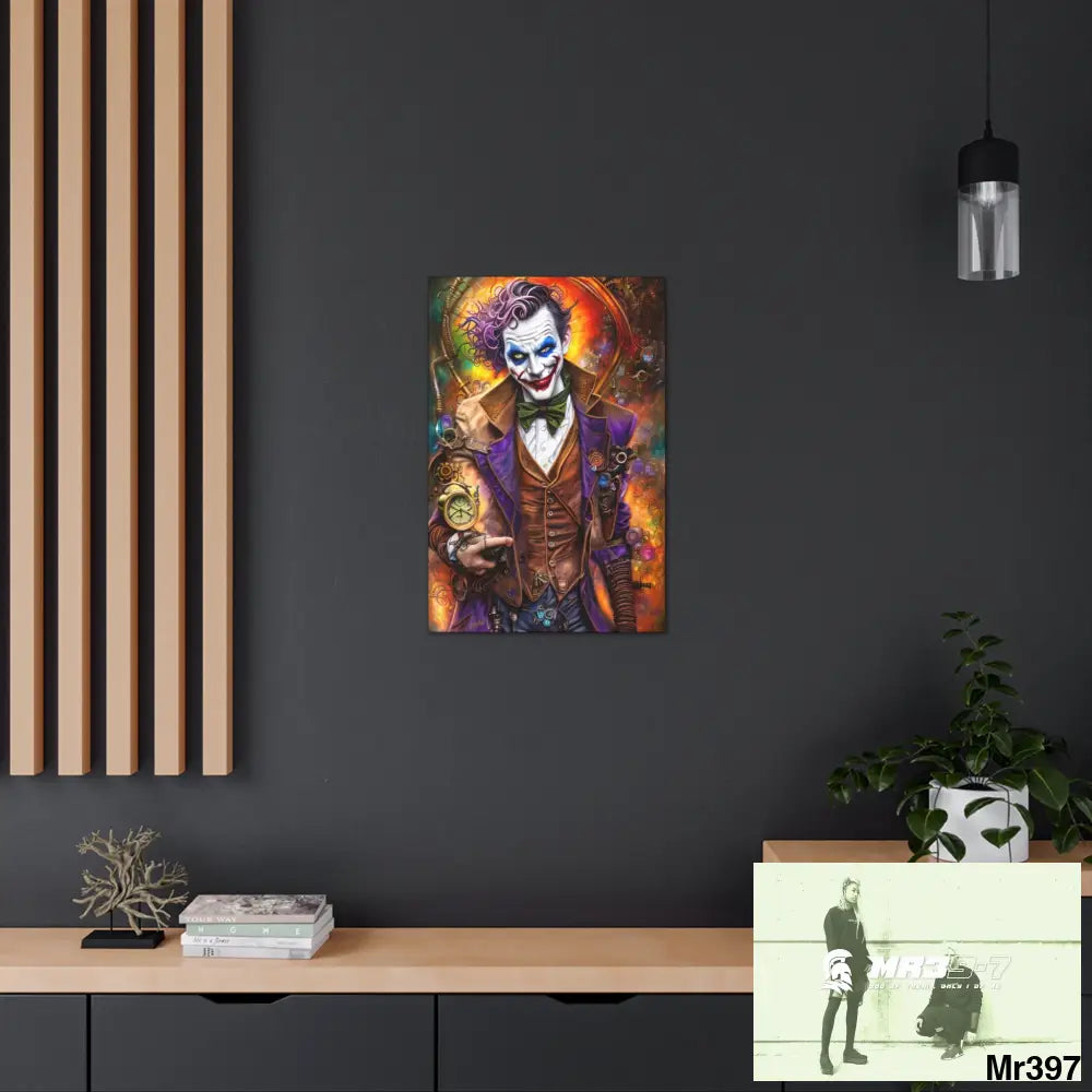 Canvas Gallery Wraps MR39 Steampunk Joker Hearts Tribal Fractal 20″ x 30″ / Premium Gallery Wraps (1.25″) Canvas