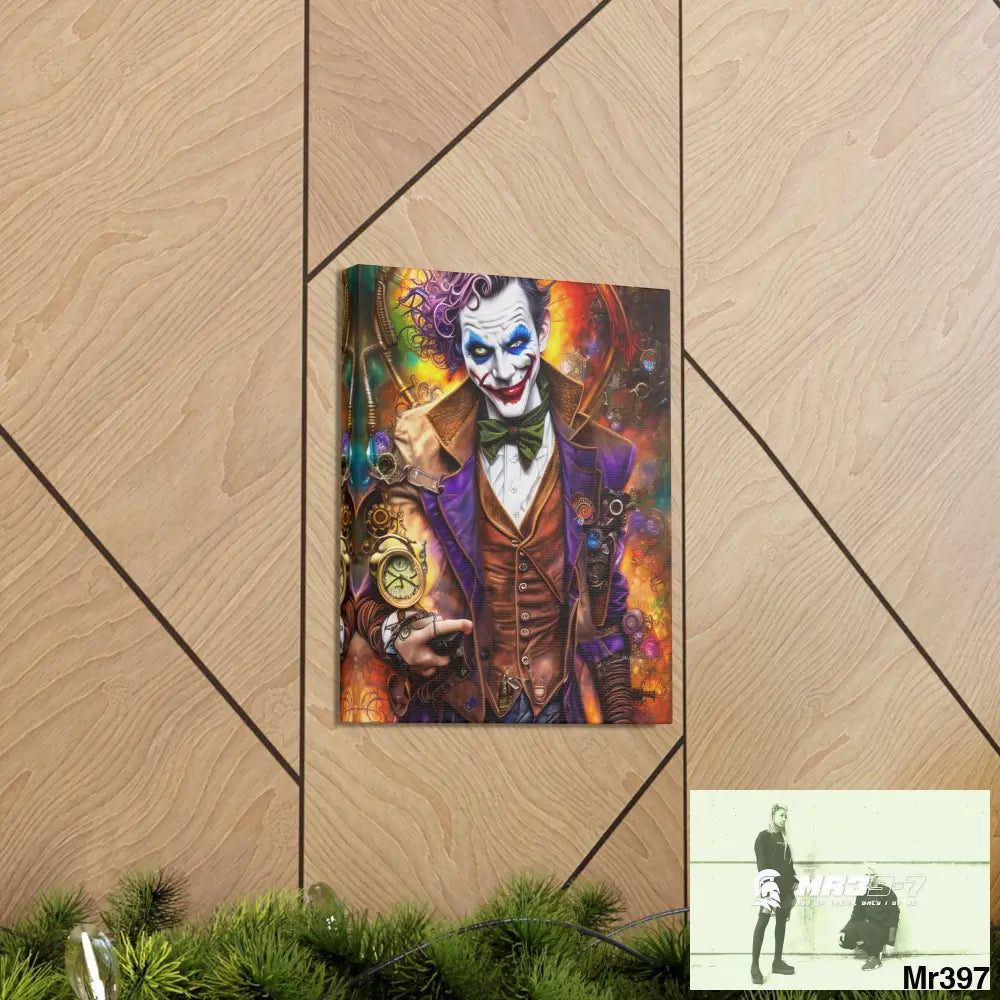 Canvas Gallery Wraps MR39 Steampunk Joker Hearts Tribal Fractal Canvas