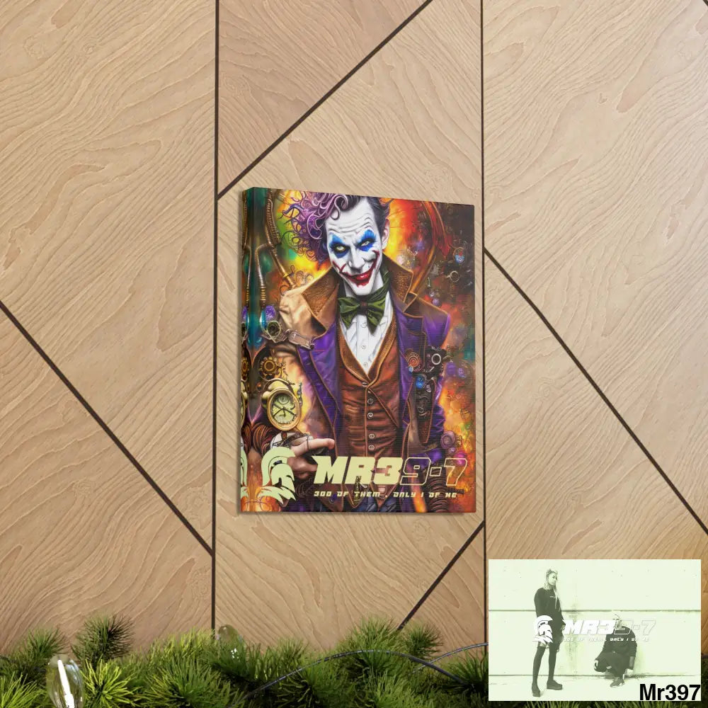 Canvas Gallery Wraps MR39 Steampunk Joker Hearts Tribal Fractal Canvas