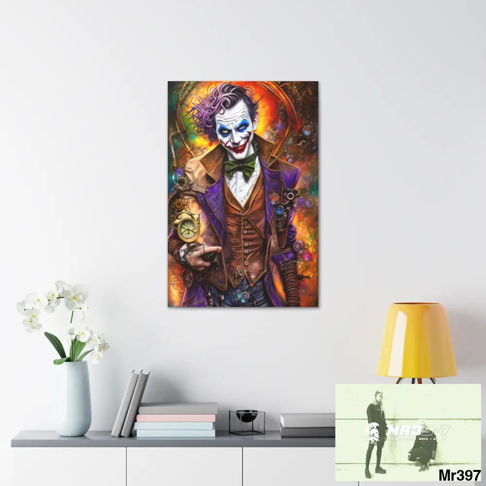Canvas Gallery Wraps MR39 Steampunk Joker Hearts Tribal Fractal Canvas