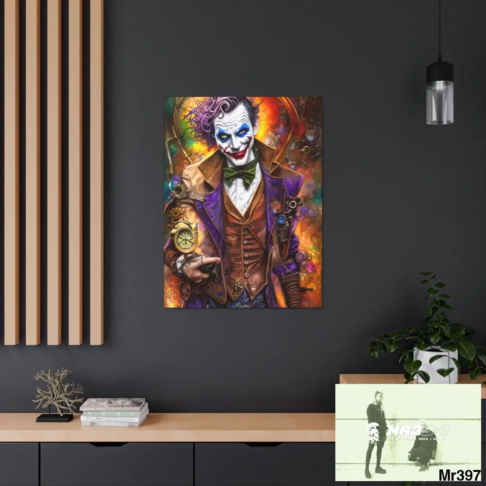 Canvas Gallery Wraps MR39 Steampunk Joker Hearts Tribal Fractal 30″ x 40″ / Premium Gallery Wraps (1.25″) Canvas