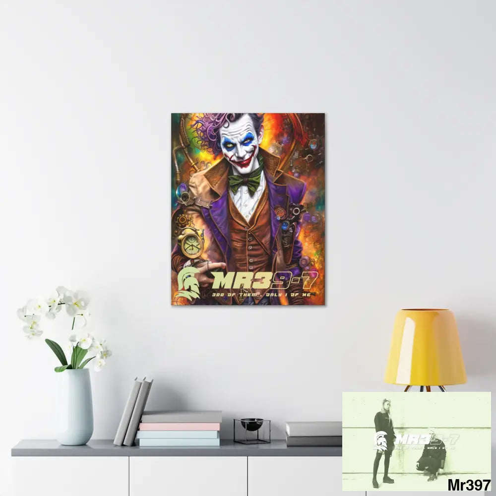 Canvas Gallery Wraps MR39 Steampunk Joker Hearts Tribal Fractal Canvas
