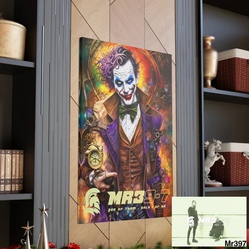 Canvas Gallery Wraps MR39 Steampunk Joker Hearts Tribal Fractal Canvas