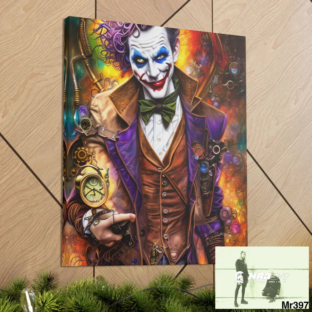 Canvas Gallery Wraps MR39 Steampunk Joker Hearts Tribal Fractal Canvas