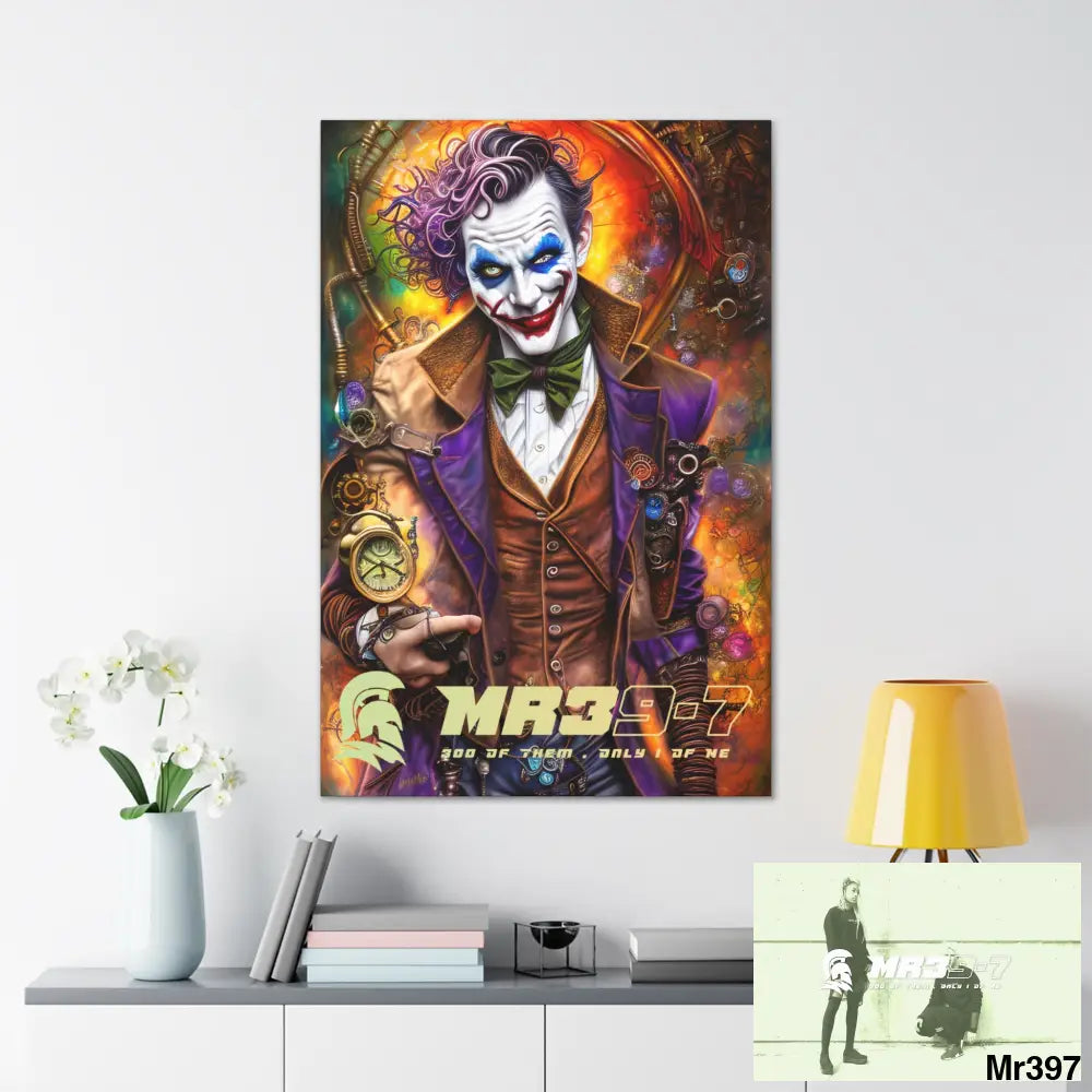 Canvas Gallery Wraps MR39 Steampunk Joker Hearts Tribal Fractal Canvas