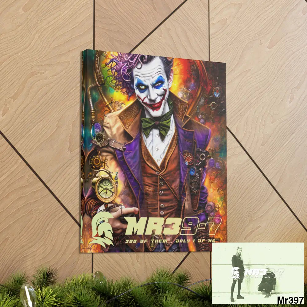 Canvas Gallery Wraps MR39 Steampunk Joker Hearts Tribal Fractal Canvas