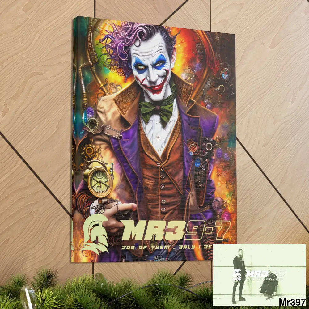 Canvas Gallery Wraps MR39 Steampunk Joker Hearts Tribal Fractal Canvas