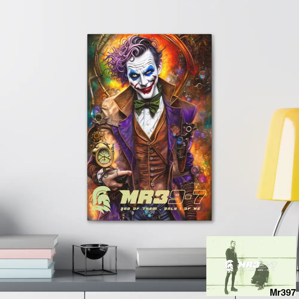 Canvas Gallery Wraps MR39 Steampunk Joker Hearts Tribal Fractal Canvas