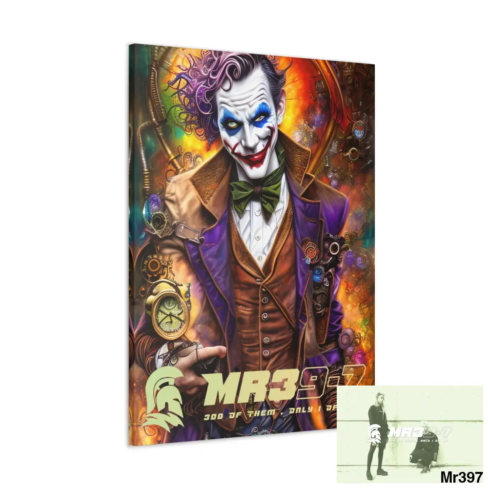 Canvas Gallery Wraps MR39 Steampunk Joker Hearts Tribal Fractal Canvas