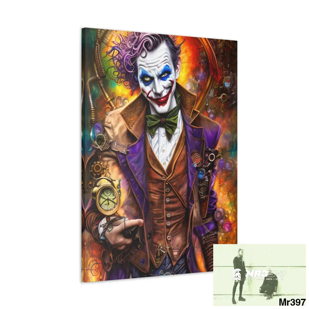 Canvas Gallery Wraps MR39 Steampunk Joker Hearts Tribal Fractal Canvas