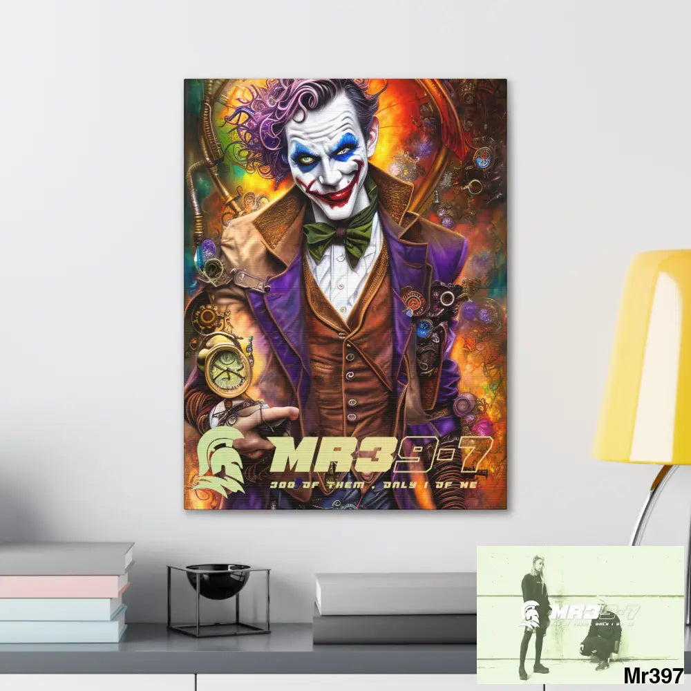 Canvas Gallery Wraps MR39 Steampunk Joker Hearts Tribal Fractal Canvas