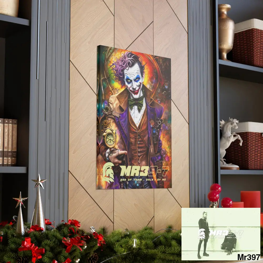 Canvas Gallery Wraps MR39 Steampunk Joker Hearts Tribal Fractal Canvas
