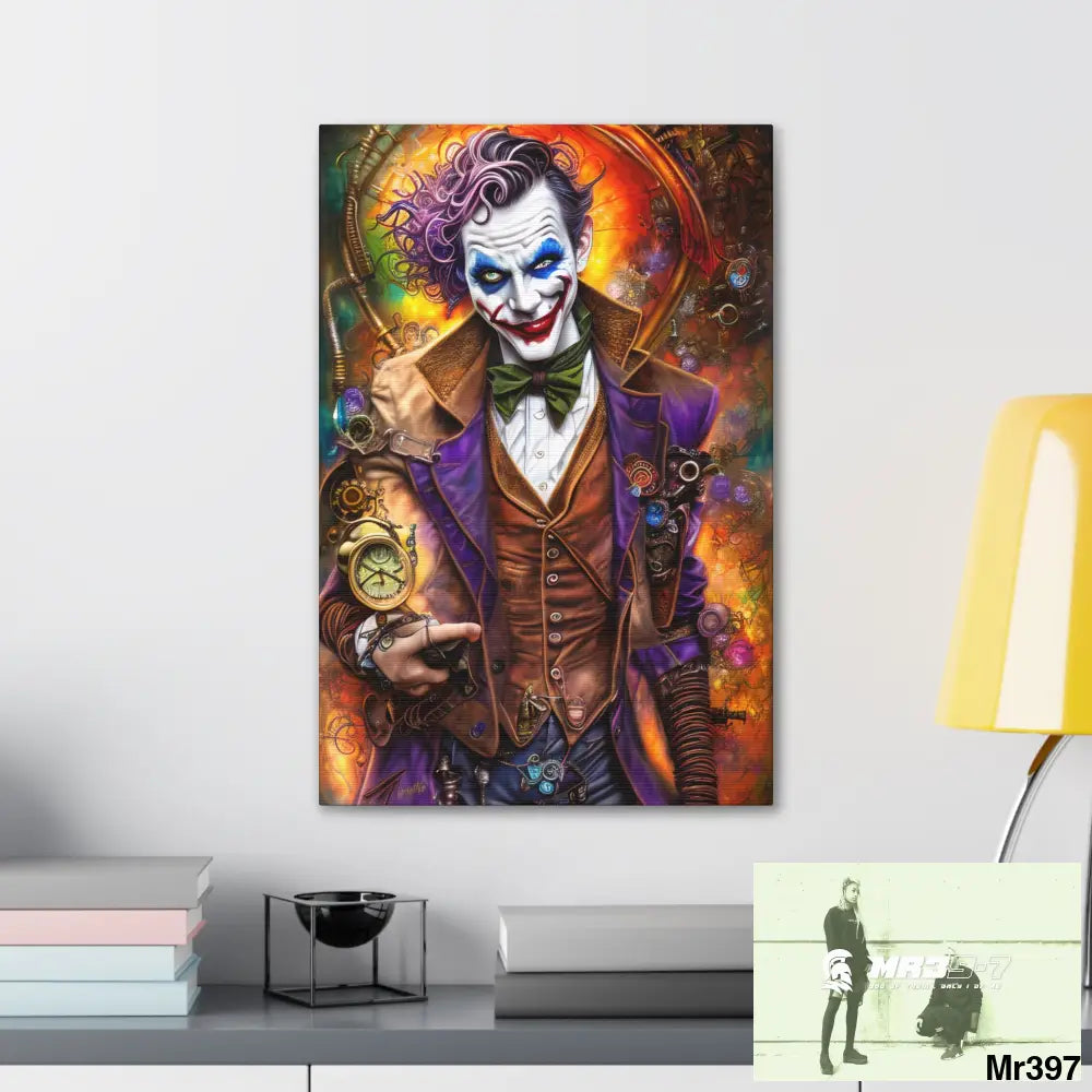 Canvas Gallery Wraps MR39 Steampunk Joker Hearts Tribal Fractal Canvas