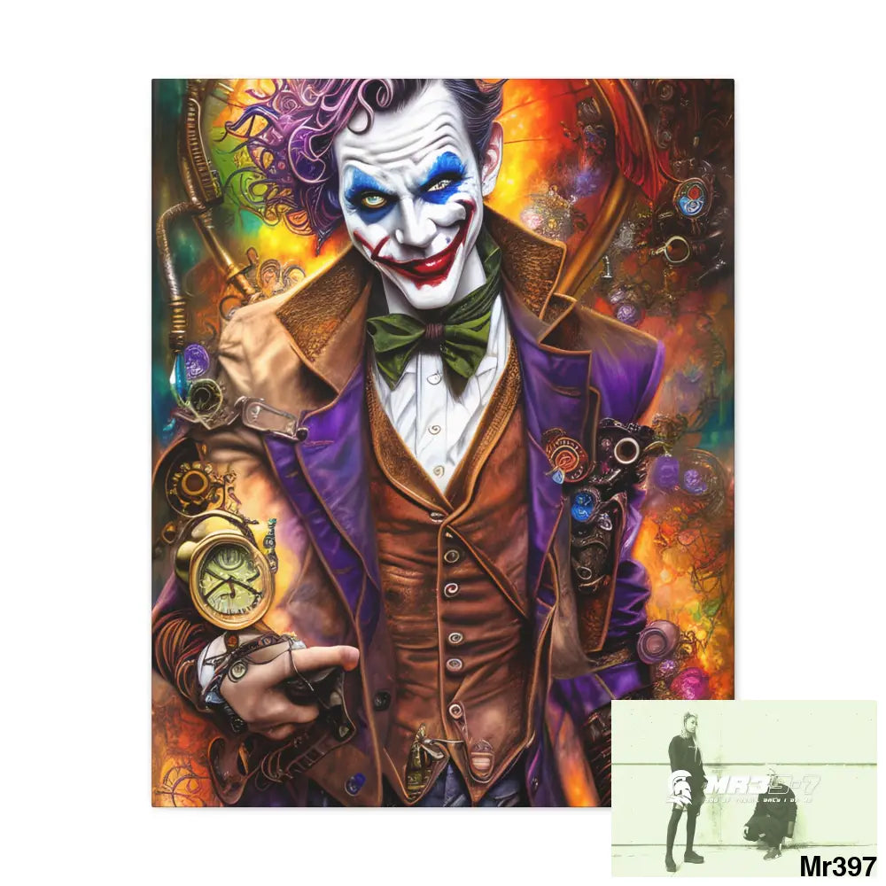 Canvas Gallery Wraps MR39 Steampunk Joker Hearts Tribal Fractal Canvas