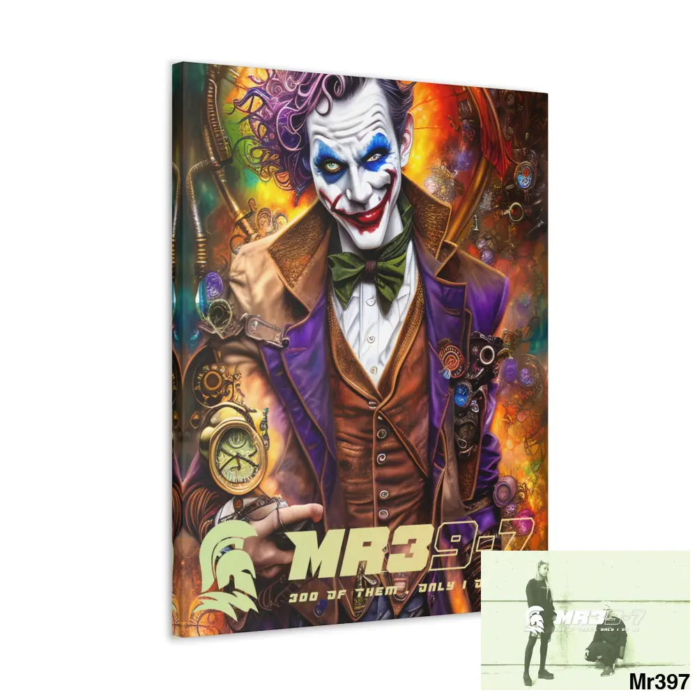 Canvas Gallery Wraps MR39 Steampunk Joker Hearts Tribal Fractal Canvas
