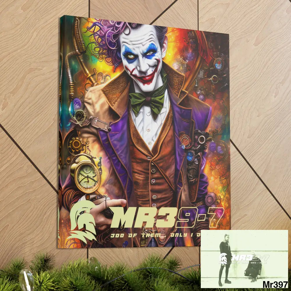 Canvas Gallery Wraps MR39 Steampunk Joker Hearts Tribal Fractal Canvas