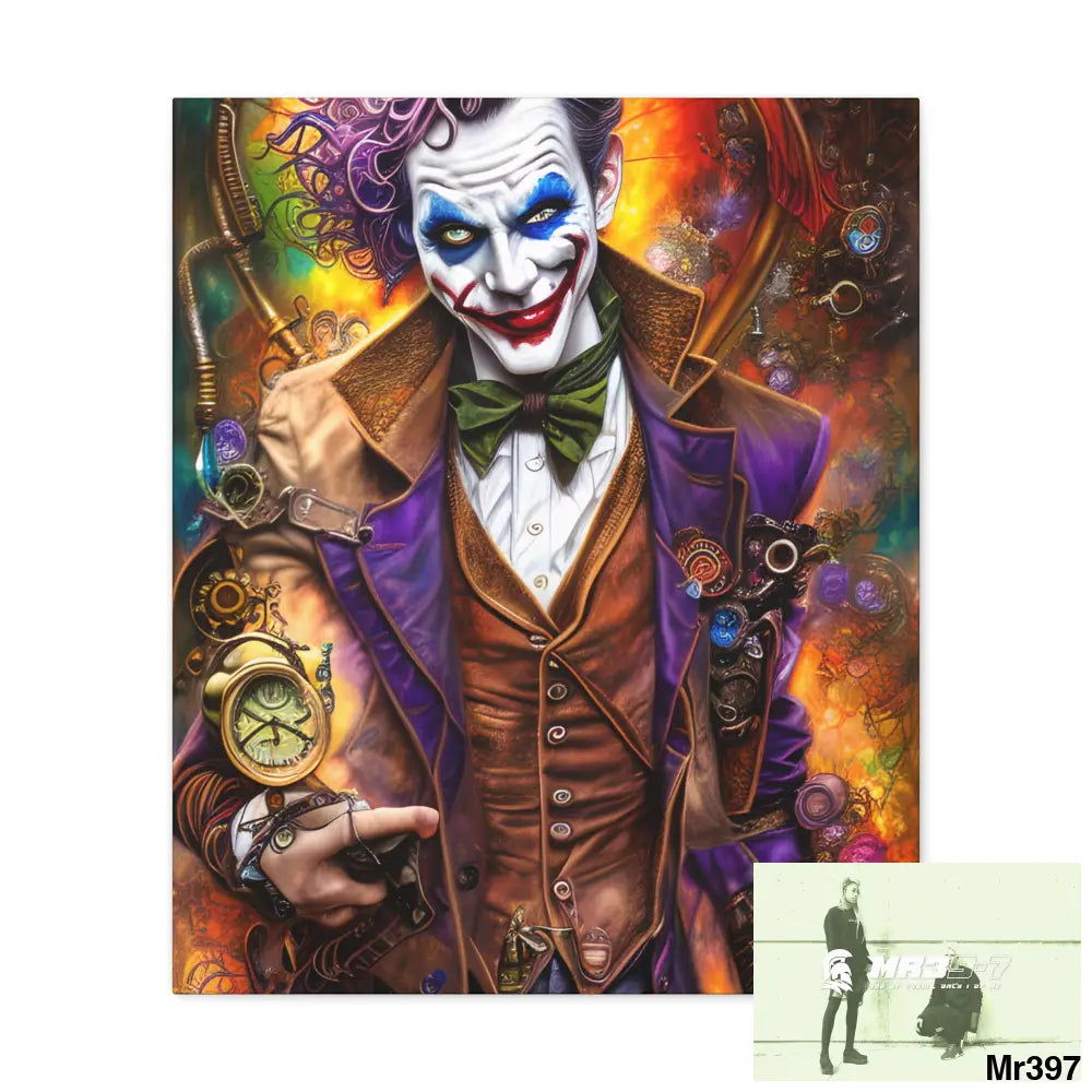 Canvas Gallery Wraps MR39 Steampunk Joker Hearts Tribal Fractal Canvas