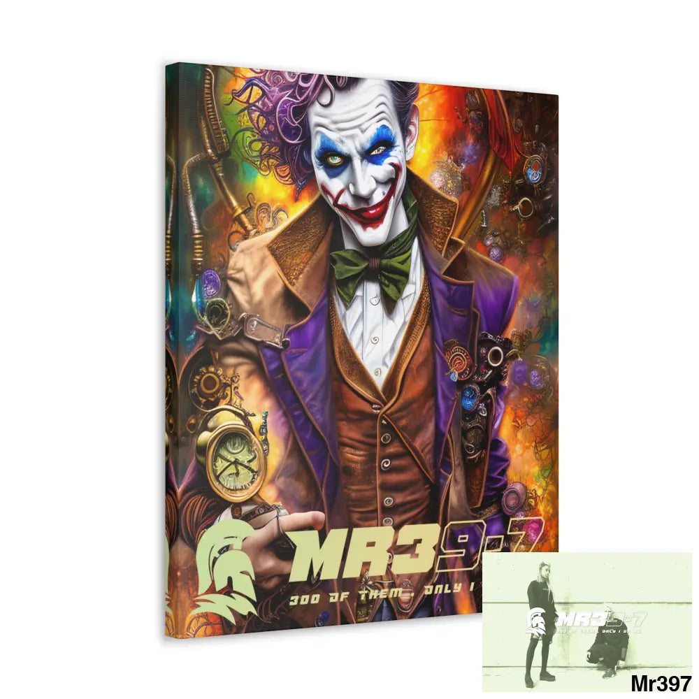 Canvas Gallery Wraps MR39 Steampunk Joker Hearts Tribal Fractal Canvas