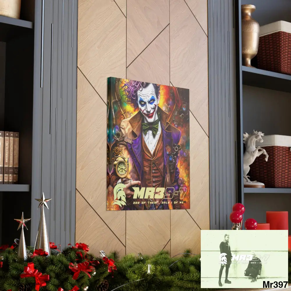 Canvas Gallery Wraps MR39 Steampunk Joker Hearts Tribal Fractal Canvas