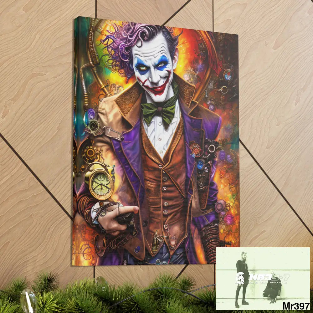Canvas Gallery Wraps MR39 Steampunk Joker Hearts Tribal Fractal Canvas