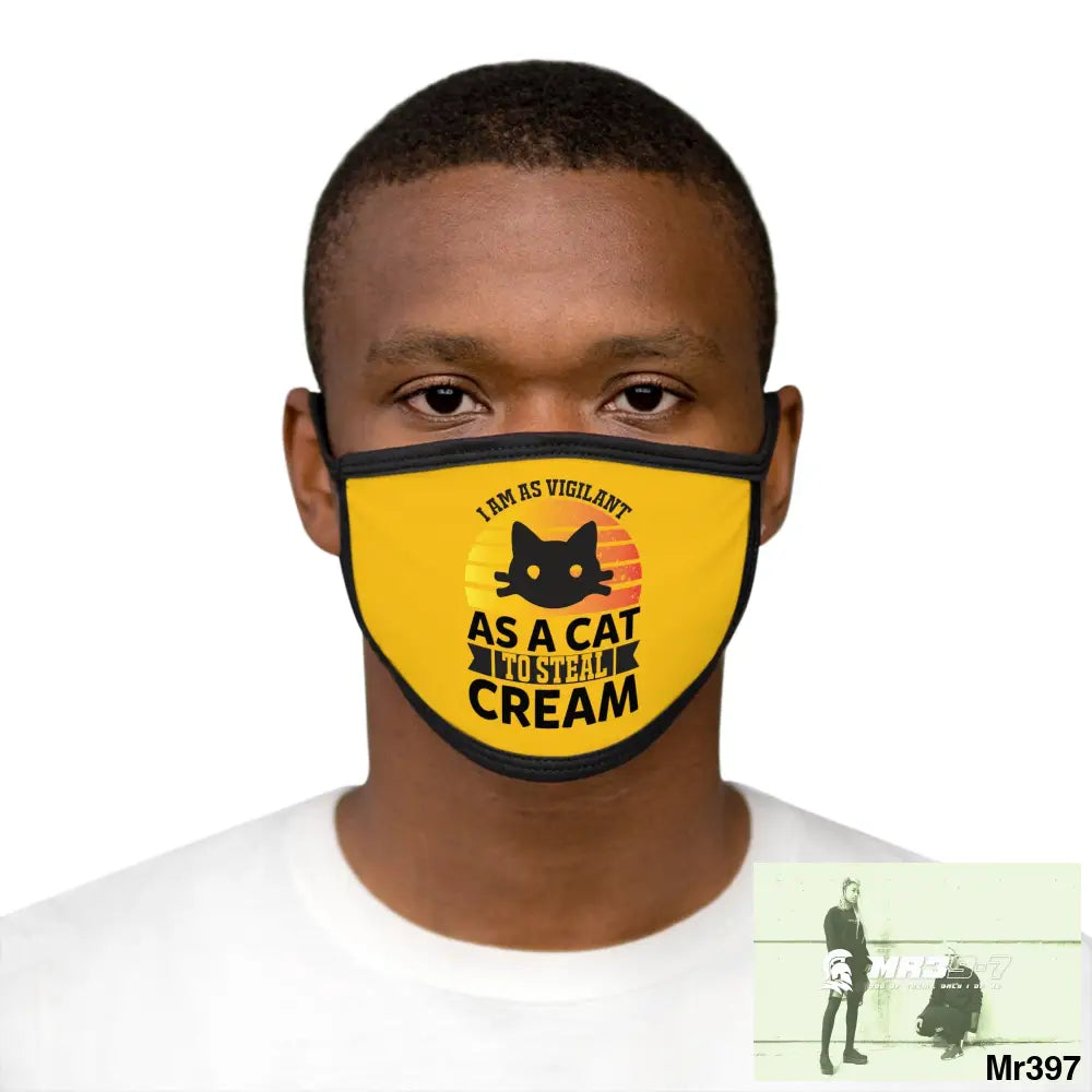 Cat got the cream Mixed-Fabric Face Mask One size Accessories