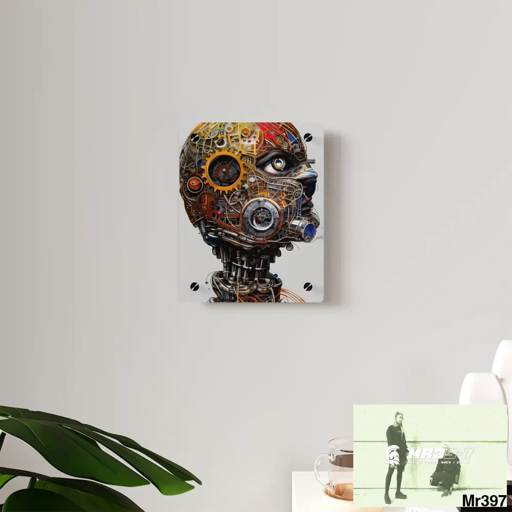 Clockwork Robot HD Animated Graphic Acrylic Wall Art Panels Home Decor
