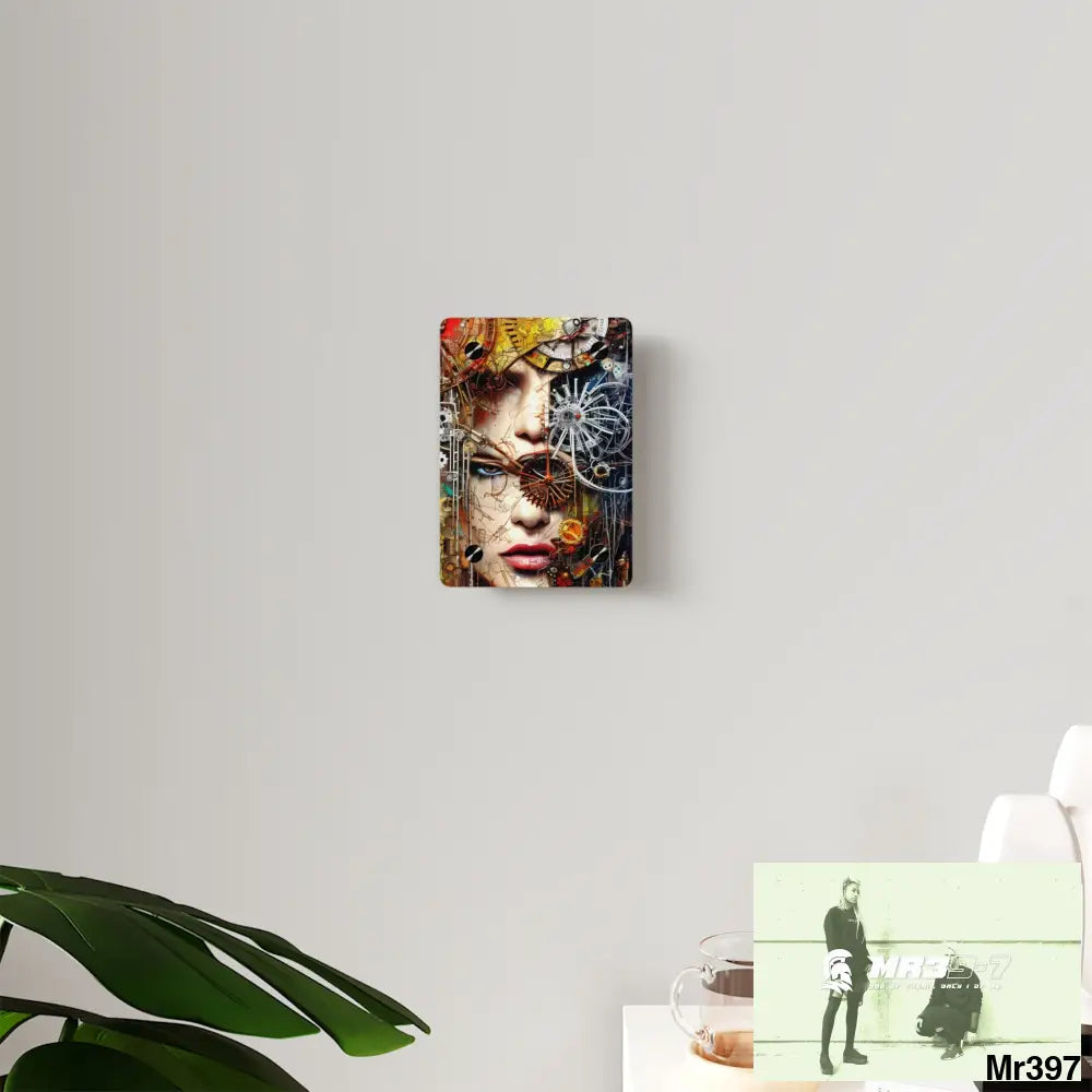 Clockwork Samurai Center HD Animated Graphic Acrylic Wall Art Panels Home Decor