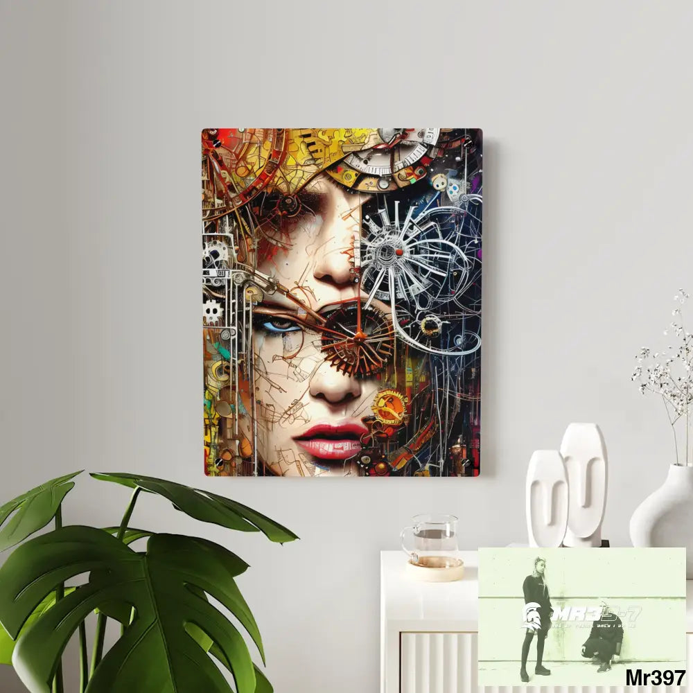 Clockwork Samurai Center HD Animated Graphic Acrylic Wall Art Panels Home Decor