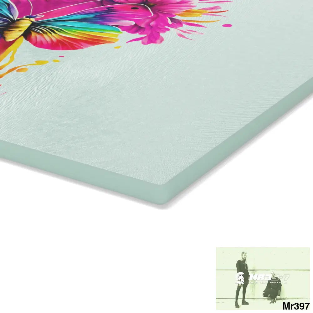 Colourful Butterfly in mid flight Cutting Board Home Decor