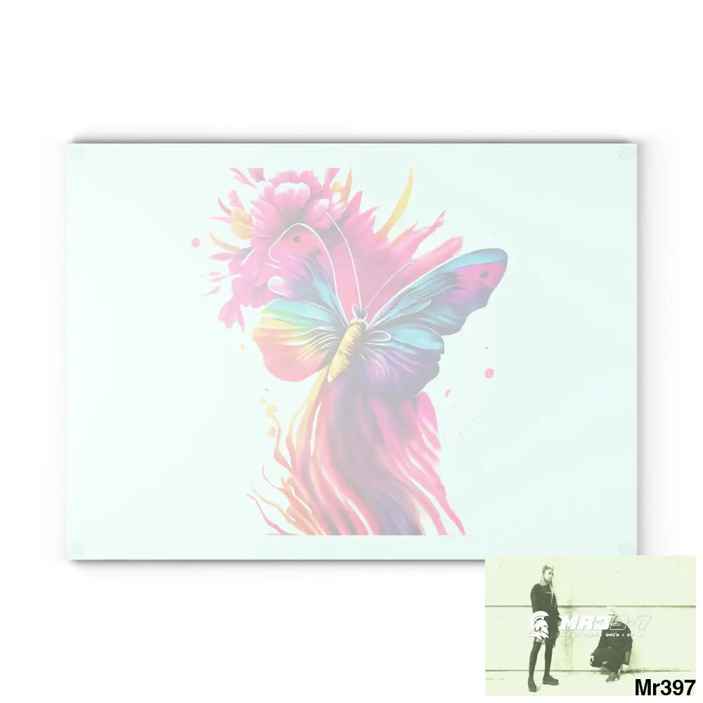 Colourful Butterfly in mid flight Cutting Board Home Decor